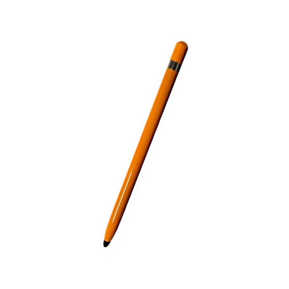 Dual Heads Stylus Tablet Smartphone Stylus Pen Universele Vervanging Zachte Penpunt Schrijven Tekening Capacitieve Touchscreen Potlood: Oranje