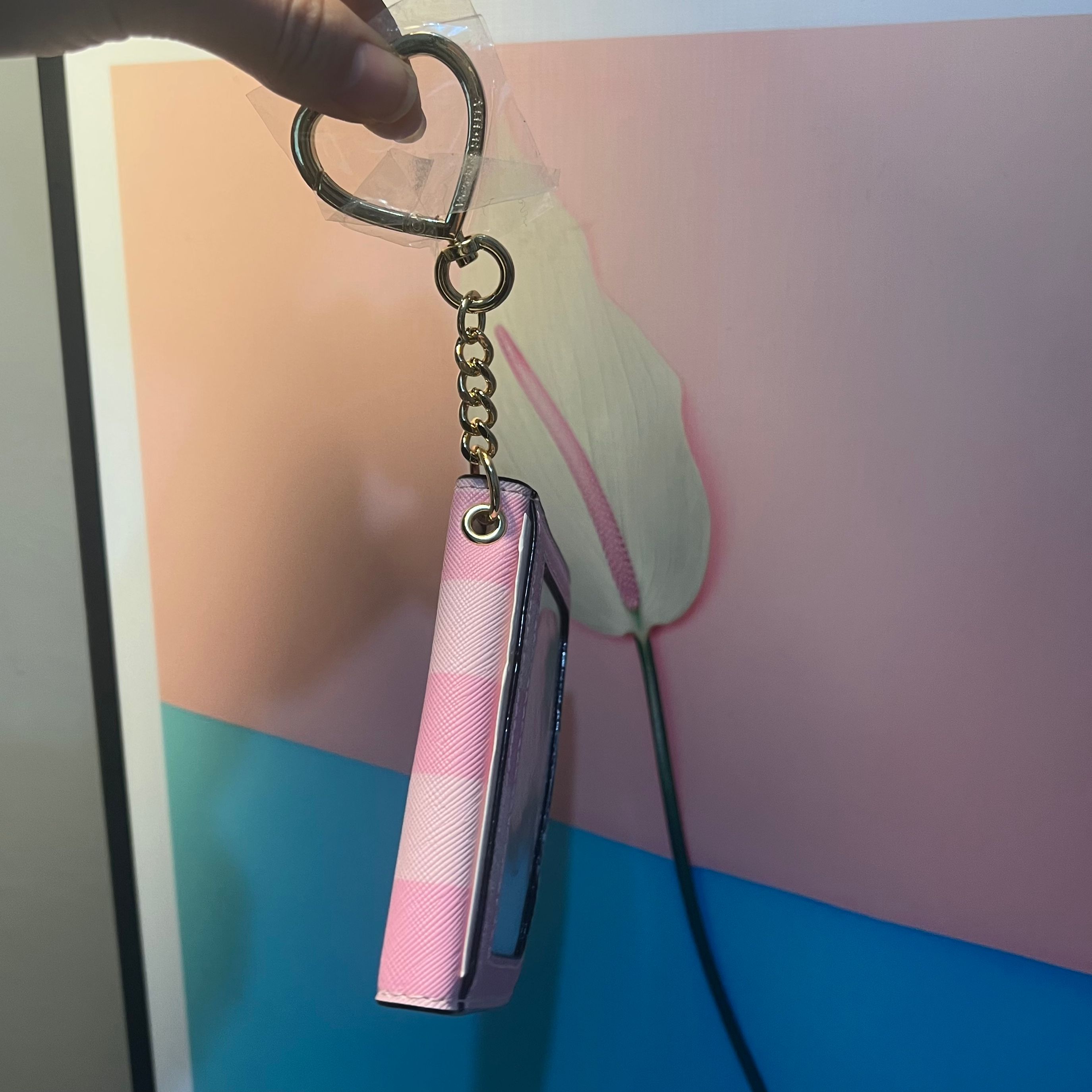 Christmas Ladies Leather Card Holder BLACK Coin Purse Card Holder Heart-Shaped Keychain Keychain ID Card holder