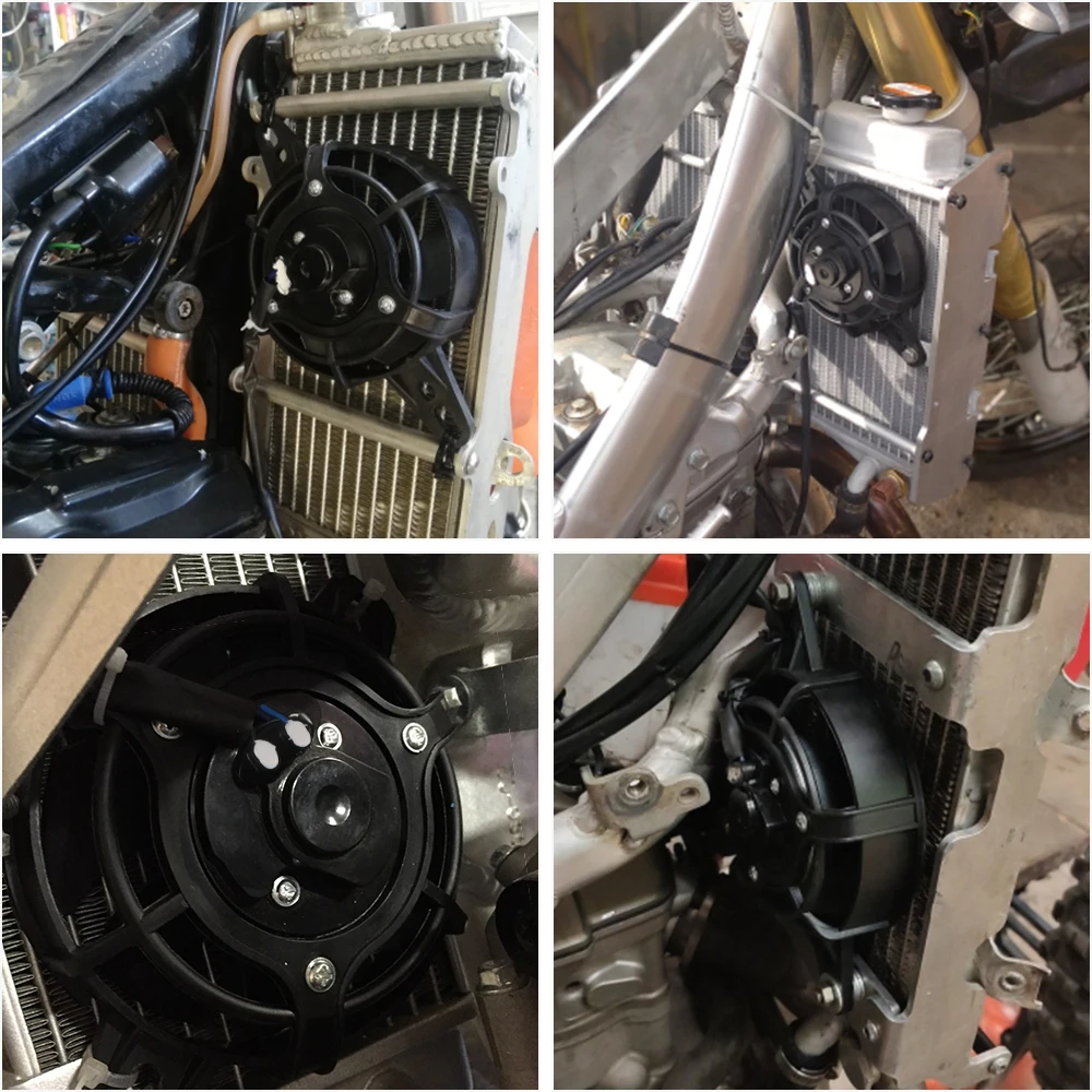 Enfriador de aceite para motor, radiador Universal automático, 200cc, 250cc para ATV, Quad, Kart, Motocross, piezas de motocicleta, ventilador de refrigeración