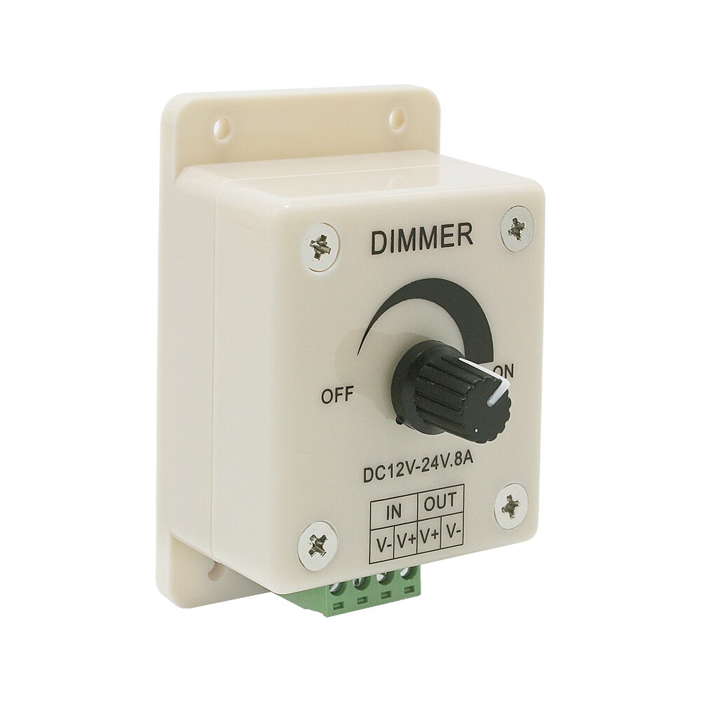 1 st led dimmer switch 8a dc 12v 24v justerbar ljusstyrka pwm dimkontroll för led strip ljus band