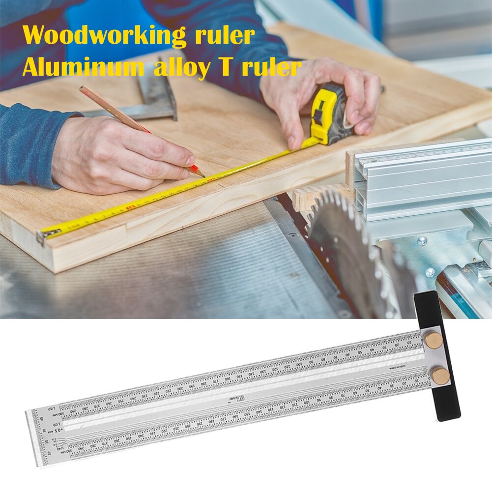 High Precision Angle Gauge Stainless Steel Rulers Measuring Tool with Pencil Set Woodworking Gadget Depth Measurement