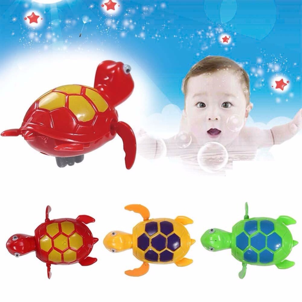Juguete de animales con forma de tortuga para nadar para niños, Hora del baño de piscina para niños y bebés,