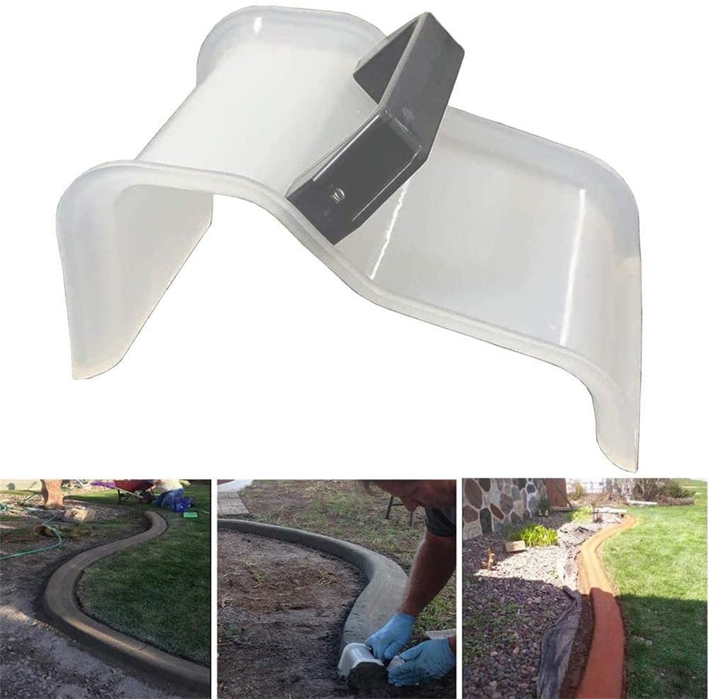 Concrete Trowel with Plastic Handle, Masonry Hand Trowels Concrete Making Mold Concrete Finishing Trowel Garden Landscape Path M