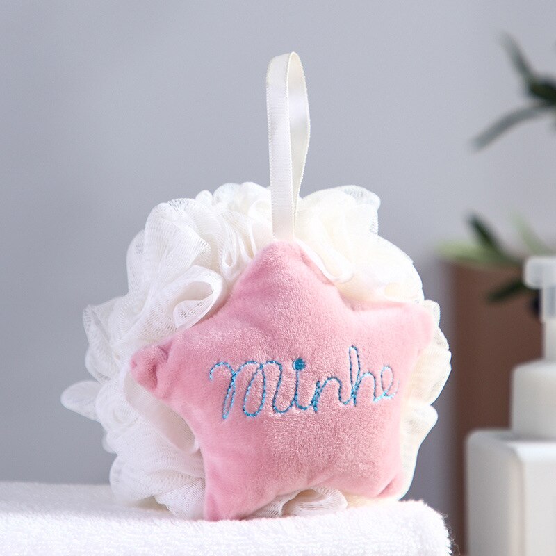 Costway-boule de bain, jolie boule de nettoyage en filet de loofa, éponge de bain et douche, tissu de lavage à bulles douces