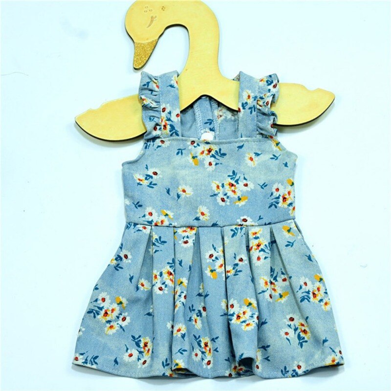 Leuke Denim Daisy Sling Hond Rok Voor Kleine Honden Gebloemde Jurk Puppy Cat Princess Kleding Apparel Teddy Trouwjurk