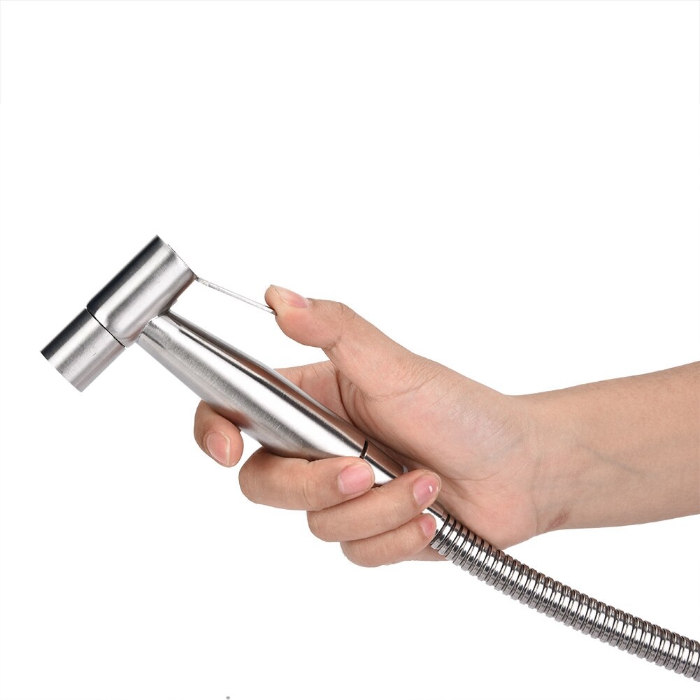 304 Rvs Handheld Bidet Spray Douchekop Badkamer Wc Adapter Slang Kit Zes Grote Functies Dames Wassen Functie