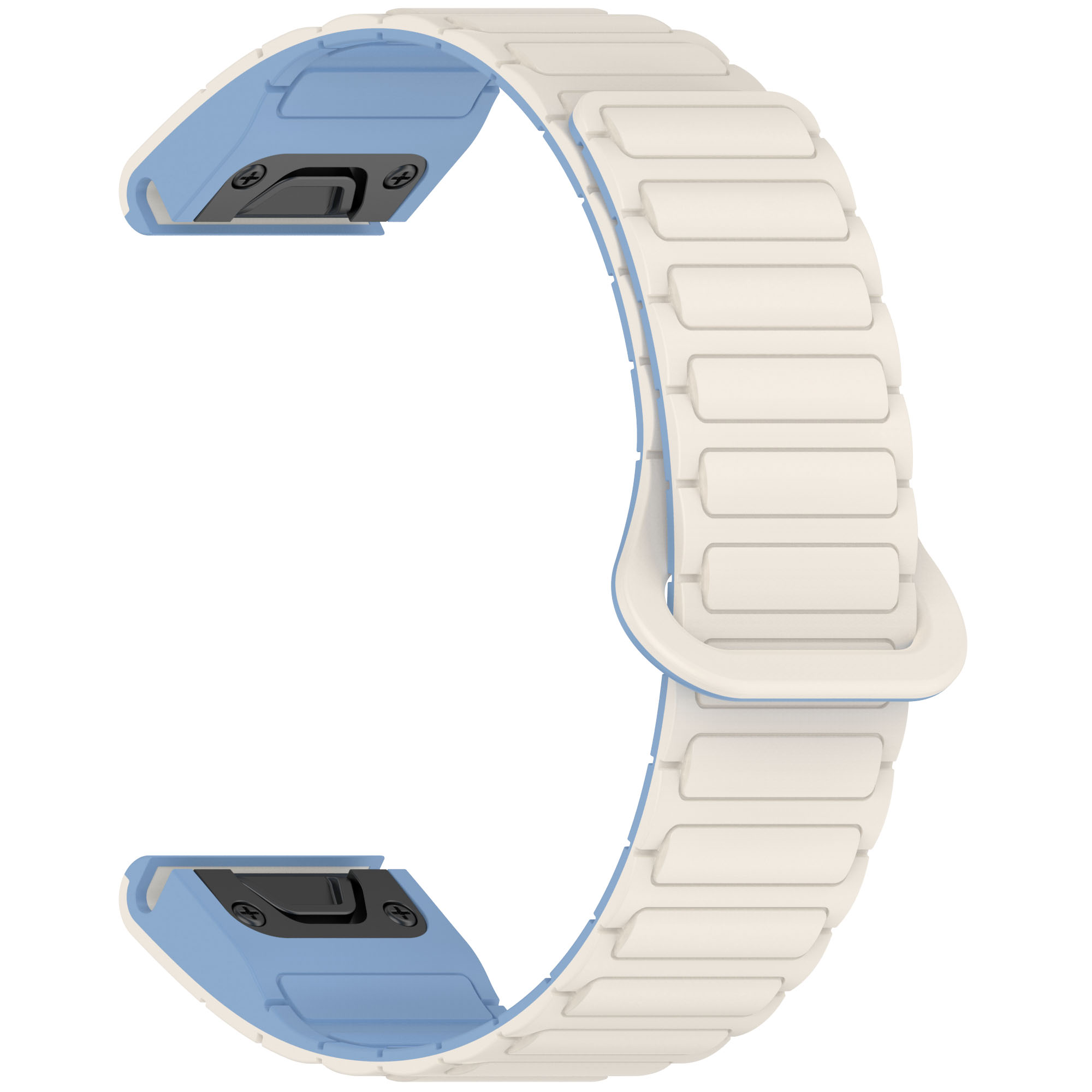Brățară Magnetică din Silicon pentru Smartwatch - 20mm 22mm 26mm QuickFit - Compatibilă Garmin Fenix 8 7X 7 7S 5X 5S Plus 3HR: S / Gri negru