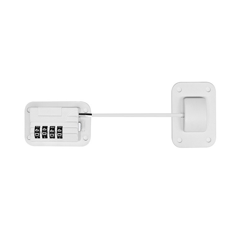 Zabezpieczenie przed dziećmi przesuwanie drzwi lodówki z 2 kluczami hasło okno bezpieczeństwa zamykana szafka blokada lodówka z zamrażarką blokada szafki: biały z Password