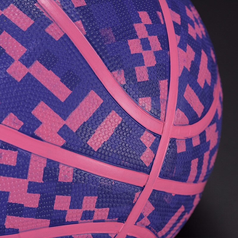 Sirdar brugerdefineret basketball størrelse 7 print indendørs træning gummi lilla basketball bold for studerende spille spil basketball bold