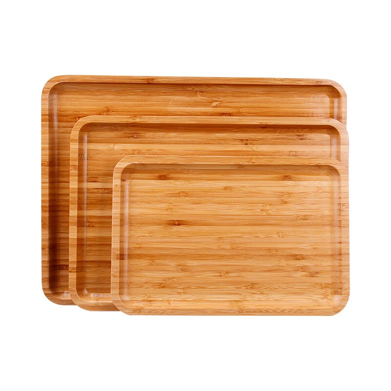 Bamboo Tray Home Restaurant Tea Set Tray Hotel Rectangular Refreshment Tray Simple Japanese Bamboo Fruit Tray Tea Tray