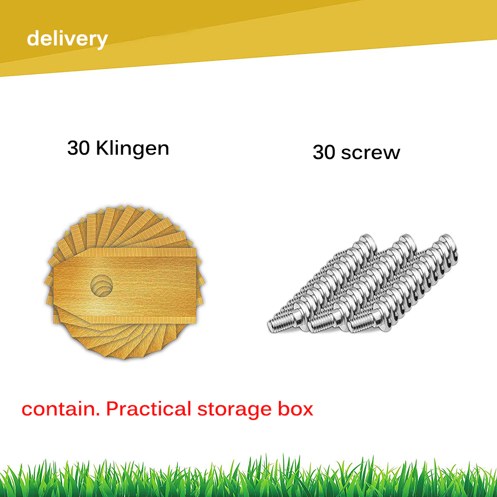 30/45X Stainless Steel Titanium Coated Robot Mower Replacement Blades For WORX ROBOT LAWN MOWER Golden