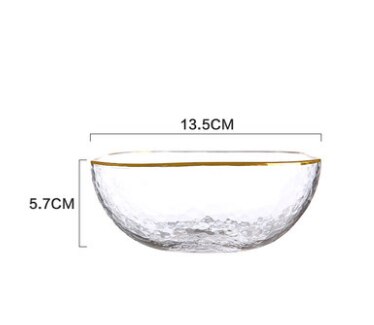 Glas sallad nudelsoppa skål genomskinlig frukost dessert frukt skål tallrik servis tillbehör  pf906199: Stil 2- m