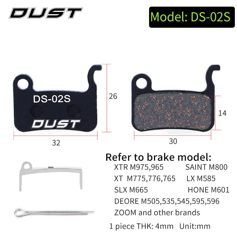 Pastillas de freno de disco hidráulico semimetálico para bicicleta, piezas de bicicleta de montaña MTB para SHIMANO XT XTR M315 SRAM Avid BB5 BB7 E1 E3, 1/2/8 pares: Rojo