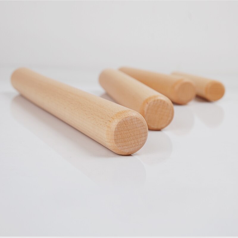 Rouleau à pâtisserie en bois de hêtre massif | 4 tailles, rouleaux de pâte pour décoration, outils de cuisson de cuisine