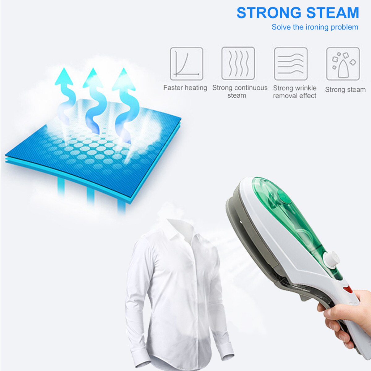 Portable Mini Steam Garment Ironing Machine Handheld Electric Iron Steam Brush Mini Household Ironing Machine for Clothes 1000W
