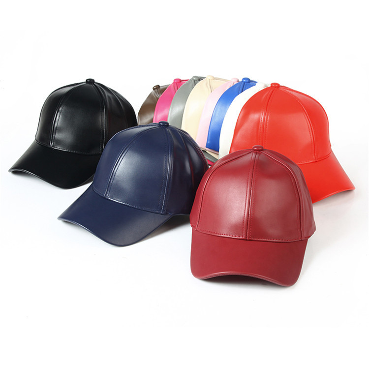 Winter Mannen Warme Baseball Cap Pu Leer Winddicht Leisure Outdoor Sport Cap Effen Kleur Vader Casquette