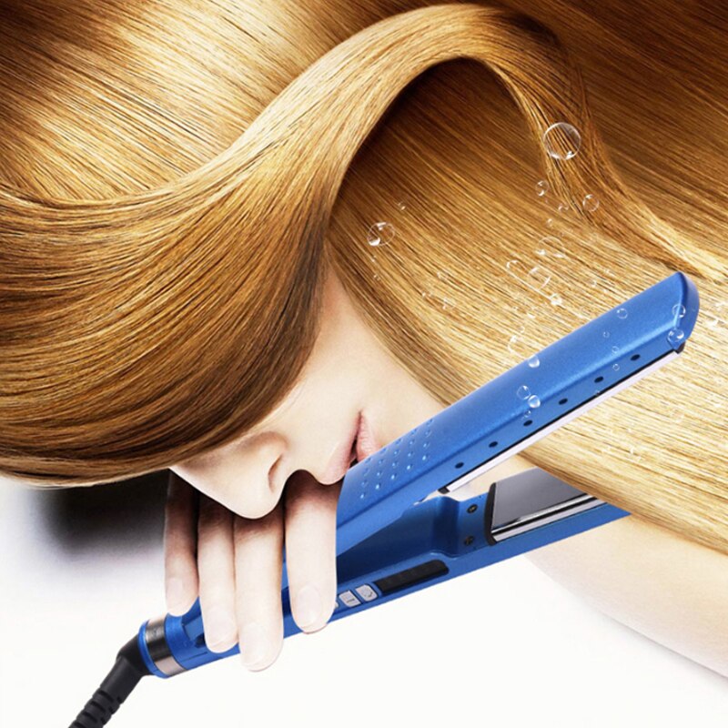 Professionele Blue Stijltang Nano Titanium Plaat Stijltangen Elektrische Flat Iron Snelle Verwarming Steil Haar Gereedschap