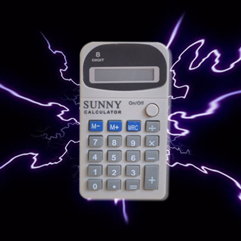 Divertidos juguetes impactantes descarga eléctrica calculadora broma falsa truco Oficina broma