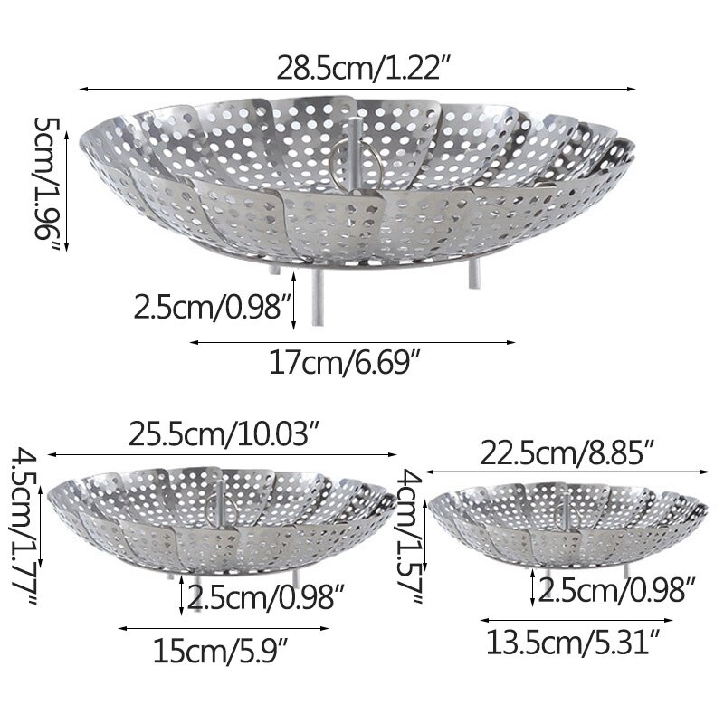 Steam Tray Stainless Steel Steamer Multifunction Kitchen Folding Rice Cooker Steamer General Steamer Steamed Bun Artifact