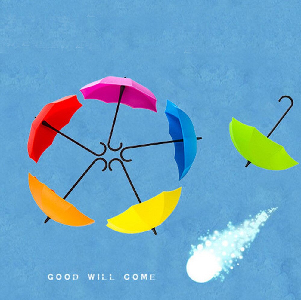 25#6/3pcs/set Umbrella Hook Self Adhesive Hook Wall Door Clothing Hanger Keys Sundry Hanging Hook Bathroom Kitchen Sticky Holder