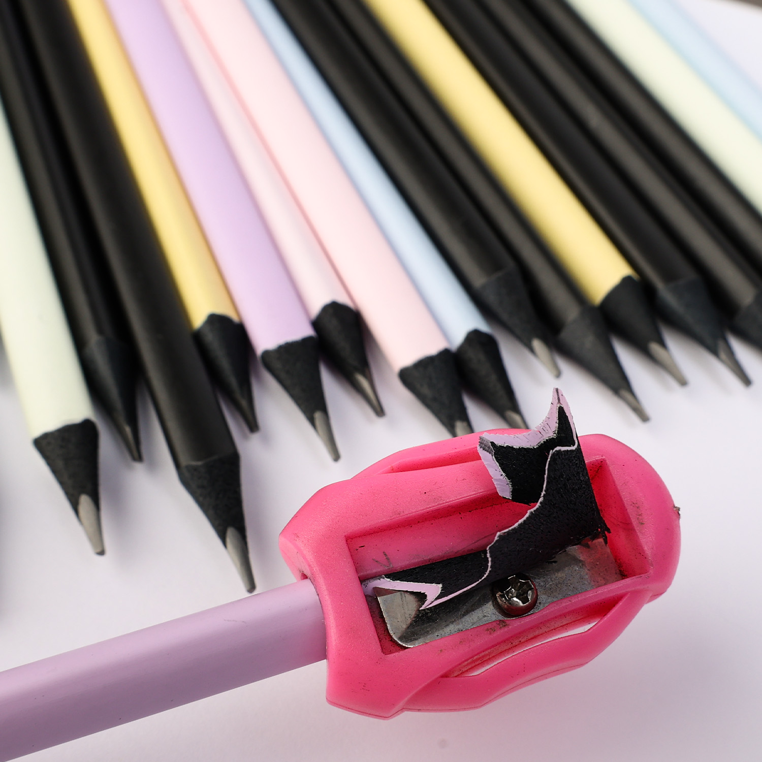 Kit de lápices de bocetos HB 2B de madera negra para dibujar, pintar, escribir, bolígrafos de plomo de madera, suministros estacionarios multifunción para estudiantes