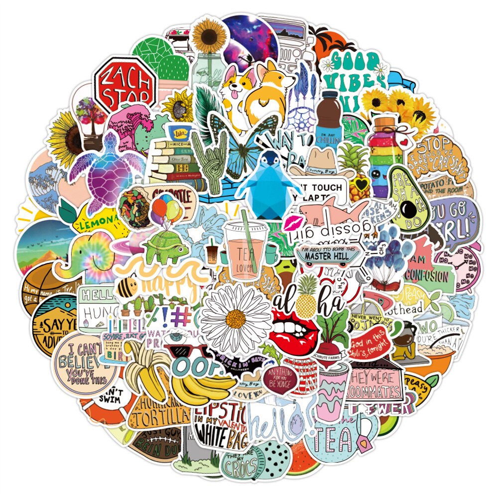10/30/50PCS Small Fresh Decal Stickers Suitable for Laptops, Skateboard Phones, Aesthetics Series DIY Stickers