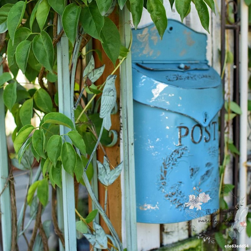 Cassetta postale in metallo scatola da lettere decorativa da parete in stile rustico Vintage da fattoria 9.5x15.8 pollici