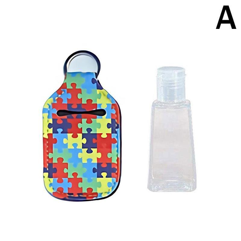 30ml Leere Hand Sanitizer Flasche Mini Tragbare Reise Desinfizieren Flaschen mit Nachfüllbare Keychain Silikon Gel Halfter Flasche K9S9