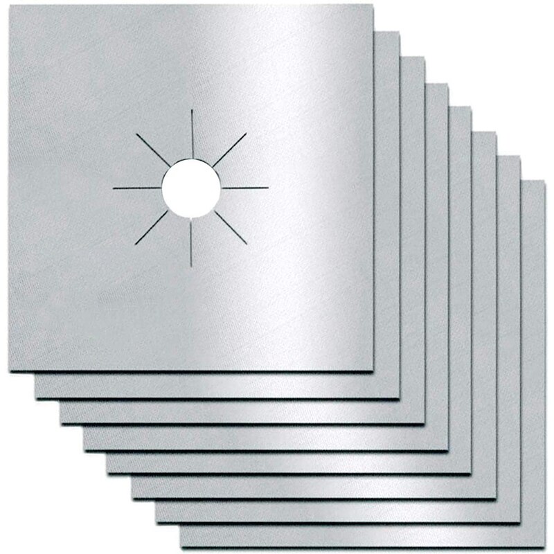 Couvertures de brûleur de cuisinière, revêtements de brûleur de cuisinière à gaz, couvertures supérieures de cuisinière à gaz réutilisables antiadhésives pour la cuisine, faciles à nettoyer