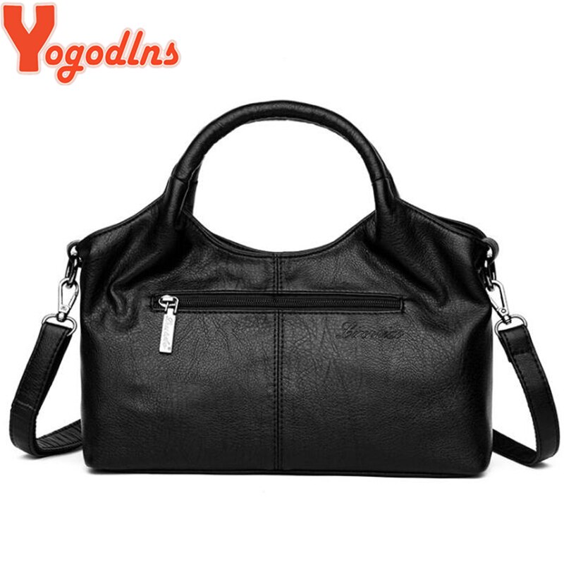 Yogodlns-Bolso cruzado de cuero sintético para mujer, bandolera de hombro de estilo Simple a rayas, de , Retro, informal, grande