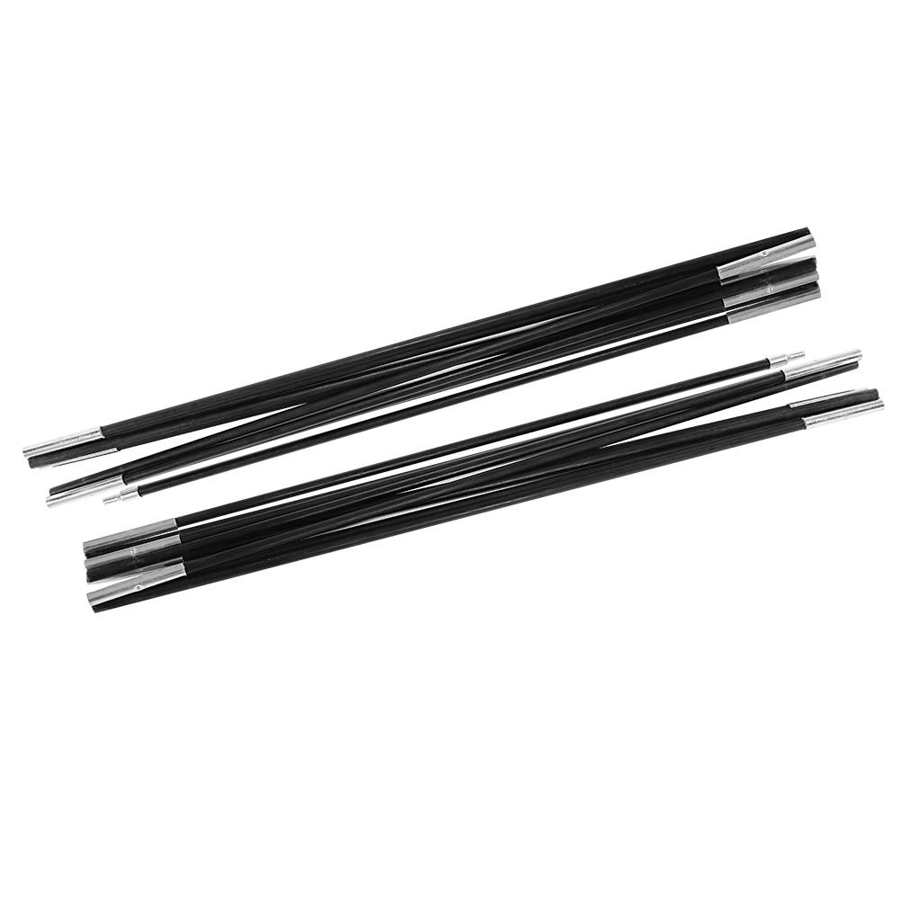2pcs 4.9M Tent Rod Outdoor Camping Tent Pole Anti-rust Sturdy Multi Sections Foldable Lightweight Support Pole Tent Accessories