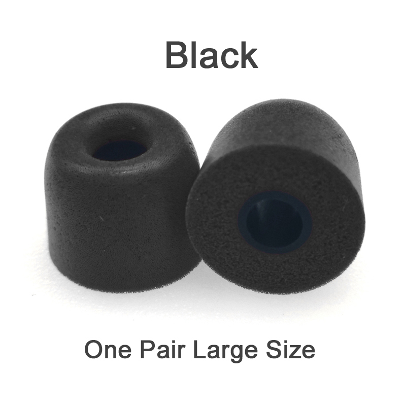 Originele kz-oordopjes met traagschuim (3 paar,  (6 stuks), geluidsisolerende comfortabele oorkussens, in-ear oordopjes voor de kz zsx  zs10 pro-hoofdtelefoon.: 1 paar maat l zwart