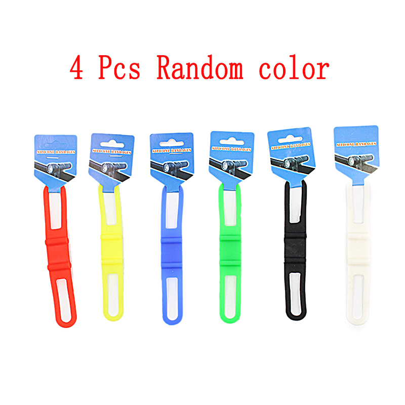 Riem Gesp Sluiting Fiets Accessoires Fietsen Universele Fiets Zaklamp Siliconen Handvat Bar Houder Fietsstuur Tape: 4Pc(Random)