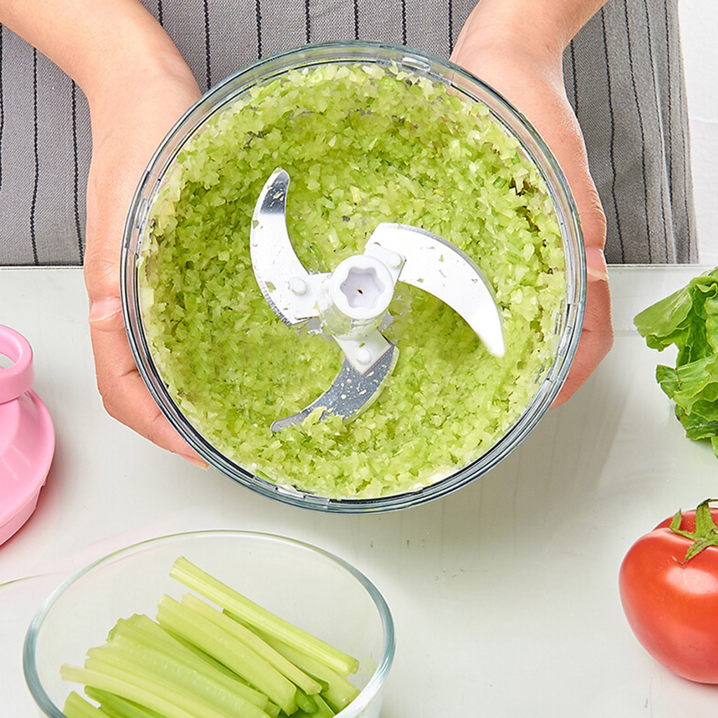 Manual Food Chopper Mini Hand Pull Food Processor for Fruit Vegetable Meat