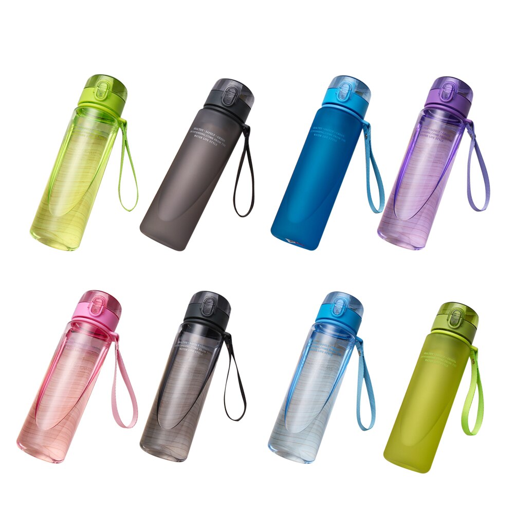 Sportsflaske bærbar lækagesikker kratflaske sport vandflasker 560ml udendørs rejser plastik drikkeflaske hjemmeindretning  #40