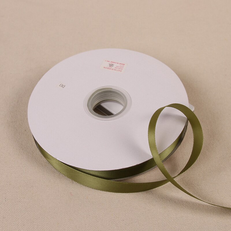 Cinta de satén verde oliva para decoración, lazo artesanal de 6mm-50mm, decoración de de boda, suministros de álbum de recortes para envolver , (91 metros): 15mm Olive green