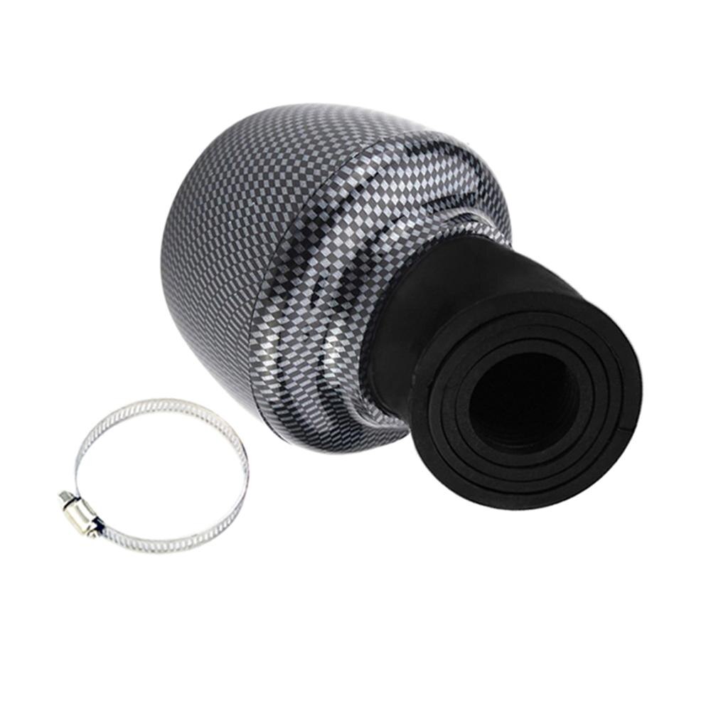 24mm-48mm vinklet hi flow motorcykel luftfilter indsugningsfilter vaskbar genanvendelig til yamaha til honda bobber chopper cruiser: Kulfiber