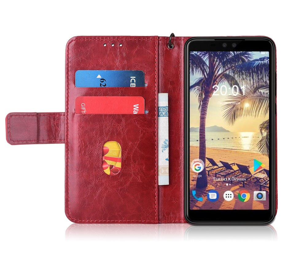 Brieftasche fall für Turbo X Traum 4G abdeckung mit Gurt, 100% spezielle PU Gemusterten Floral Flip Fall Mit Karte Tasche Ständer fall