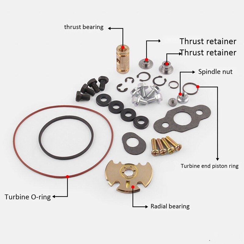 Turbocompresseur Turbo De Réparation Kit D'entretien pour GARRETT GT1549 GT1749 GT1752 GT1849 GT1852 GT2052 GT2056 GT2256 GT2260