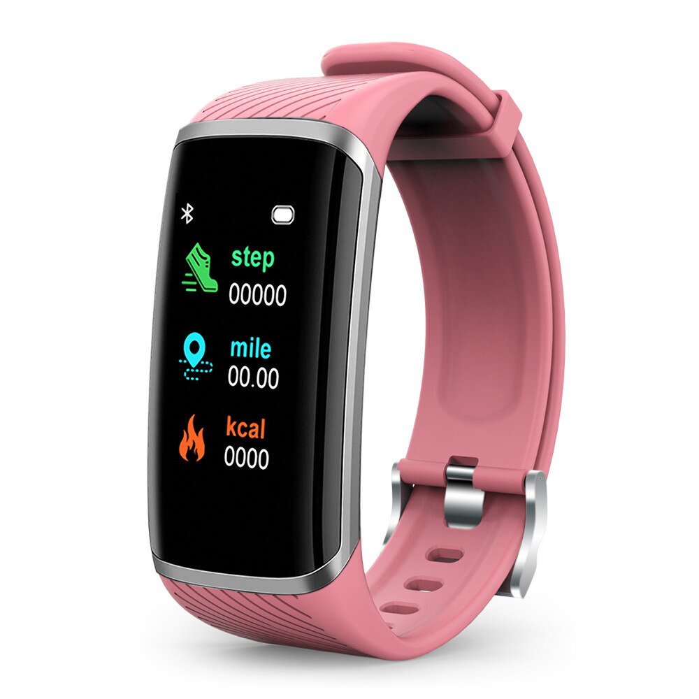 M8 smarte bluetooth armbånd trening trinn hjertefrekvens blodtrykk blod oksygen overvåkonge intelligent armbånd: Rosa