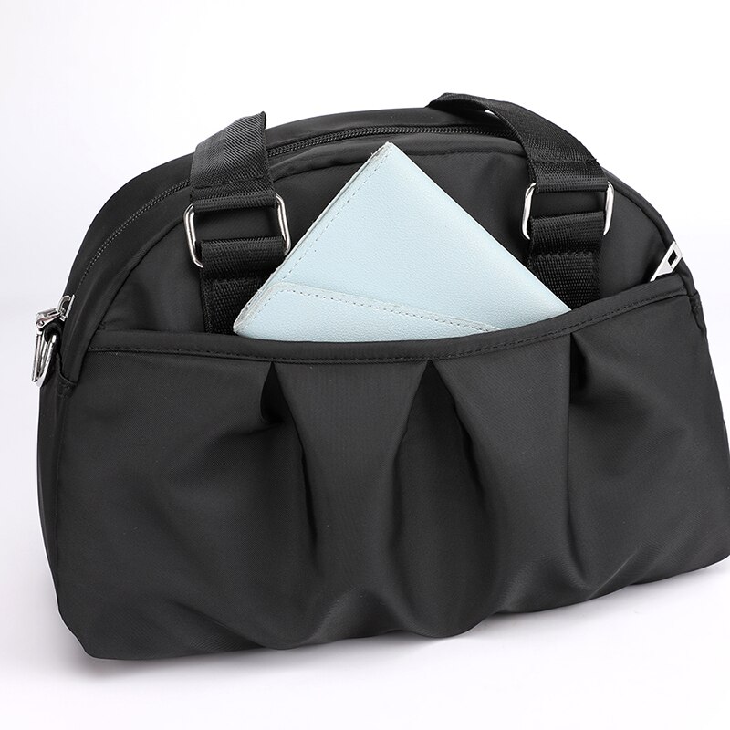Skuldervesker til kvinner rynker crossbody-vesker kvinnelige håndvesker nylon damer budbringer bag tote veske