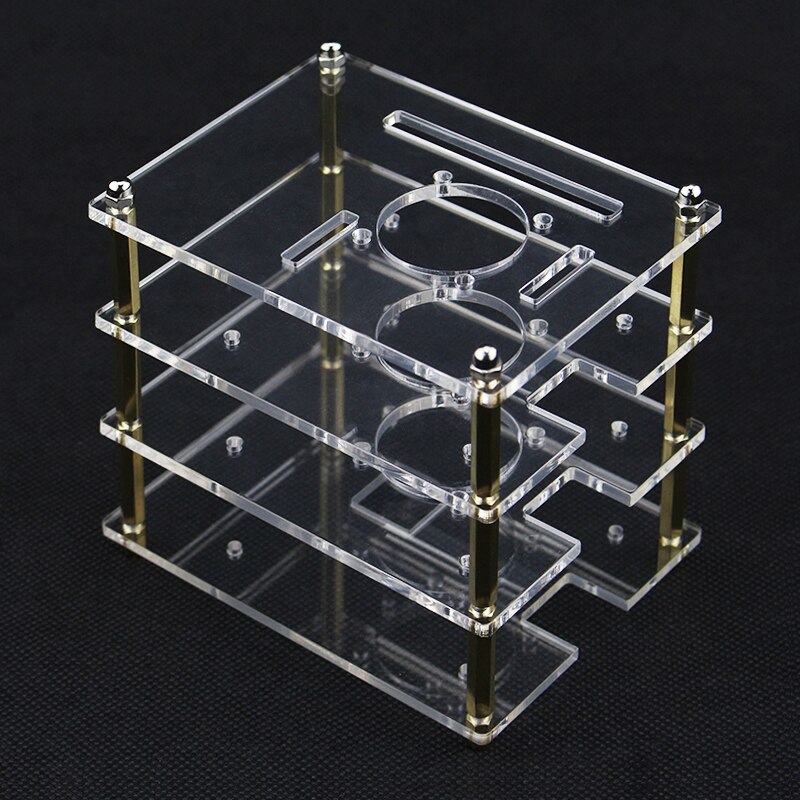 S ROBOT Raspberry Pi 4 Model B Case Clear Box Cover for Raspberry Pi + Cooling Fans for DIY Raspberry Pi 4/3B+/3B RPI137