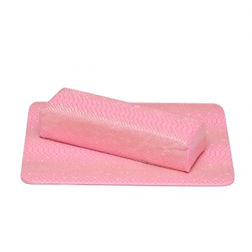 Schlange Haut Tisch Pad Hand Kissen Schwamm Arm Rest Kissen Nail art Weiche Hand Ruht Nagel Matte Pad Salon Maniküre werkzeug: Pink Set