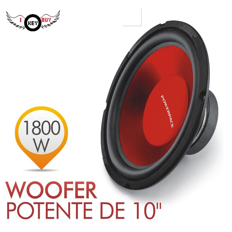 10 Inch High Power Subwoofer Rood Injection Cone Rubber Edge Auto Audio Voor Universele Modificatie Woofer Luidsprekers 1800 W 4 ohm