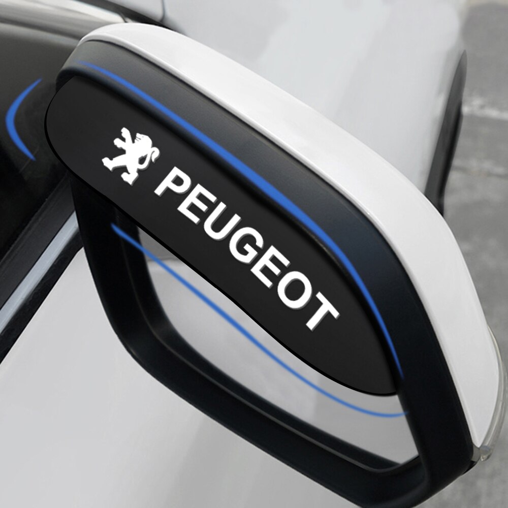 2 sztuk miękkie gumowe elastyczny naklejka na samochodowe lusterko wsteczne, odporny na deszcz, brwi dla Peugeot 107 108 206 207 308 307 407 508 2008 3008 RCZ
