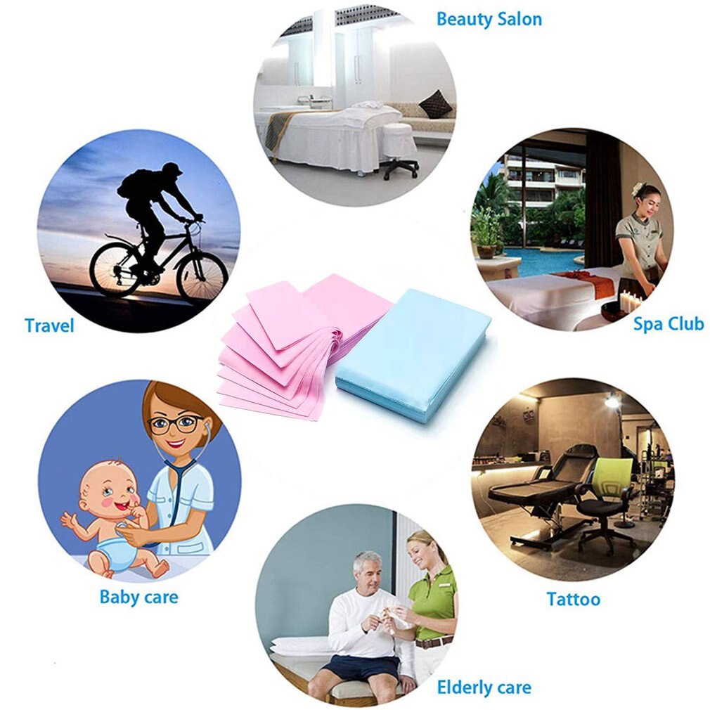 10 Stks/set Wegwerp Lakens Schoonheid Borduurwerk Non Geweven Blad Voor Schoonheidssalon Zacht En Comfortabel