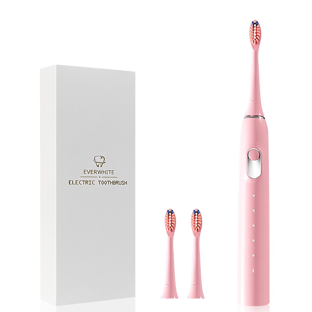 [ZS] – brosse à dents électrique sonique silencieuse, Base sans fil IPX7, étanche, 5 Modes, ondes acoustiques, poils doux, avec 8 têtes de rechange: A4F102-1