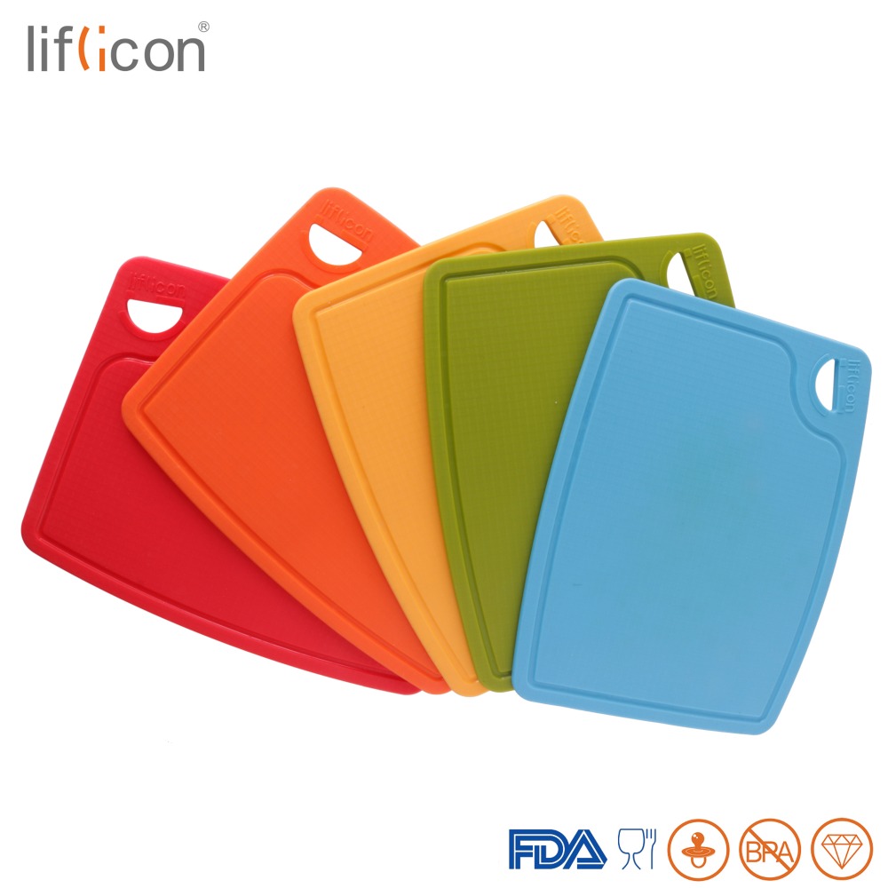 Liflicon Silicone Chopping Board 9.1x 7.1"Non-slip Cutting Board Flexible Tableware Mats for Fruit Vegetable Kitchen Table Tools