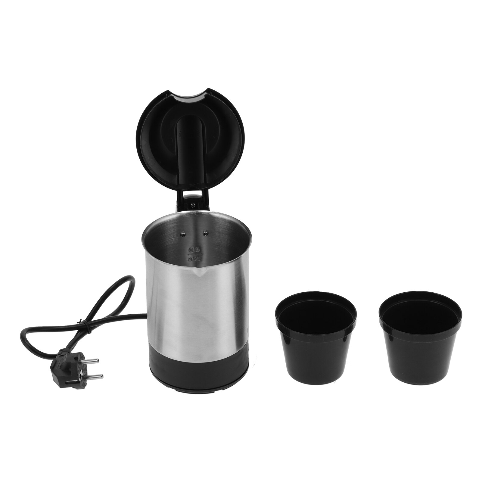 0.5L Portable Mini Electric Kettle Stainless Steel Automatic Power Off Travel Water Boiler Heating Kettle Pot EU 220V 1000W