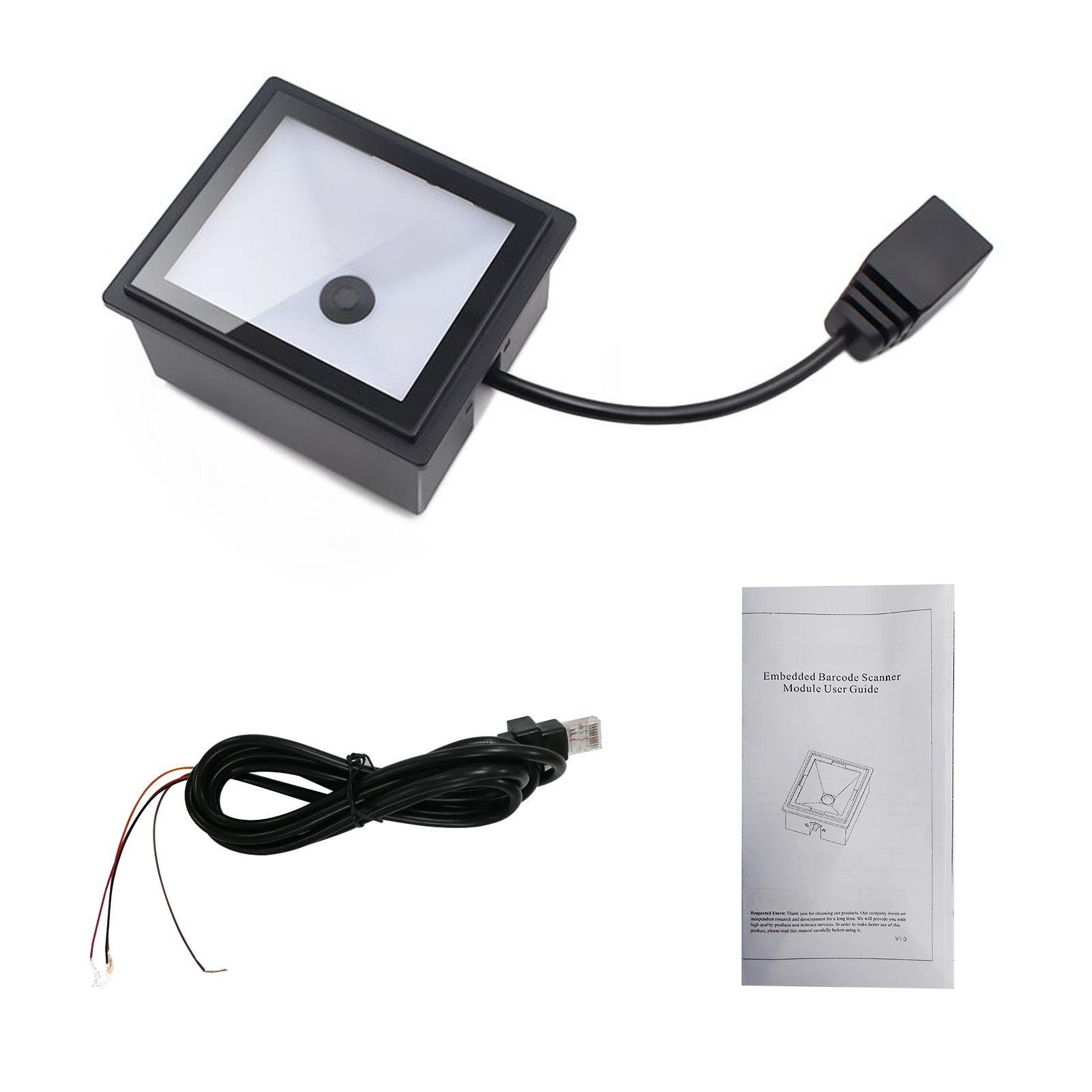 Aibecy Embedded 1D 2D QR Barcode Scanner Module CMOS Image Auto-scan Wired Fixed Mount Bar Code Reader Support Screen Scan: Type 3